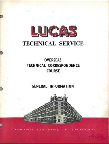 More information about "Lucas Technical Service Course - Introduction"