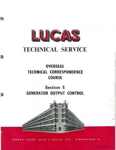 More information about "Lucas Technical Service Course - Generator Output Control"