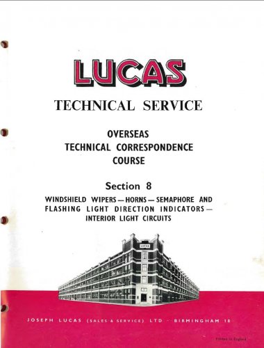 More information about "Lucas Technical Service Course - Wipers Horns etc"