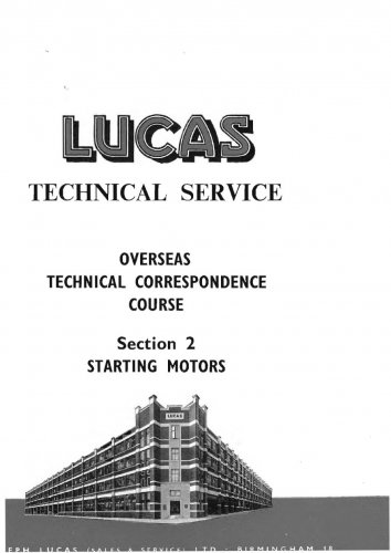 More information about "Lucas Technical Service Course - Starters"