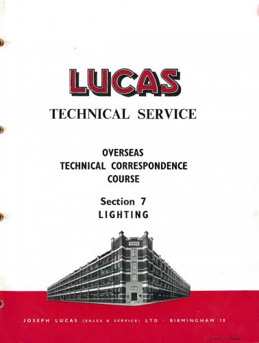 More information about "Lucas Technical Service Course - Lighting"