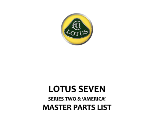 More information about "Lotus 7 Series 2 & America - Master Parts List"
