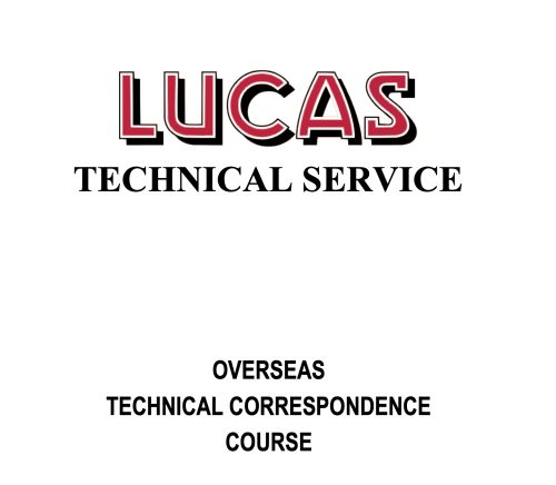 More information about "Lucas Technical Service Correspondence Course - Part 2 of 2"