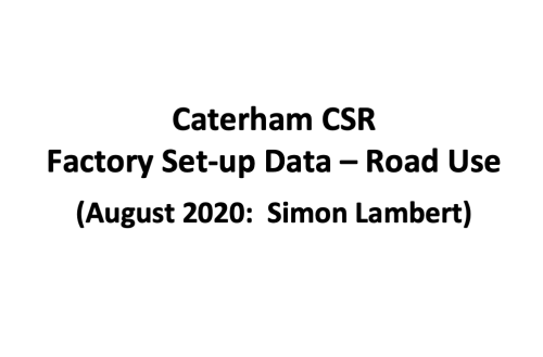 More information about "Caterham CSR - Suspension Set Up (Factory Version)"