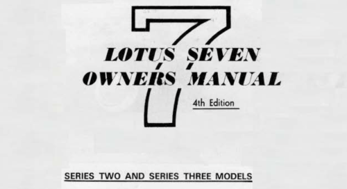 More information about "Lotus 7 Series 2 & 3 Owners Manual"