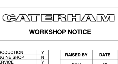 More information about "Caterham Workshop Notice - Suspension Set Up Guide"